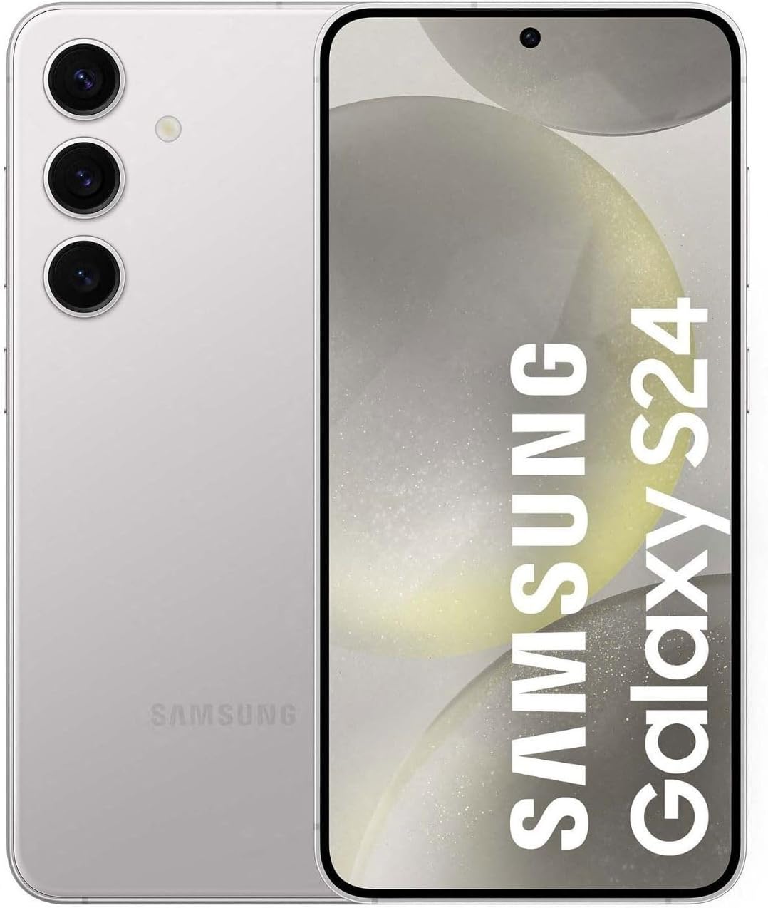 The Samsung Galaxy S24 Marble Grey 128GB 90 Percent Battery Health Fully Working - Product View 1 available from Rouge Technologies