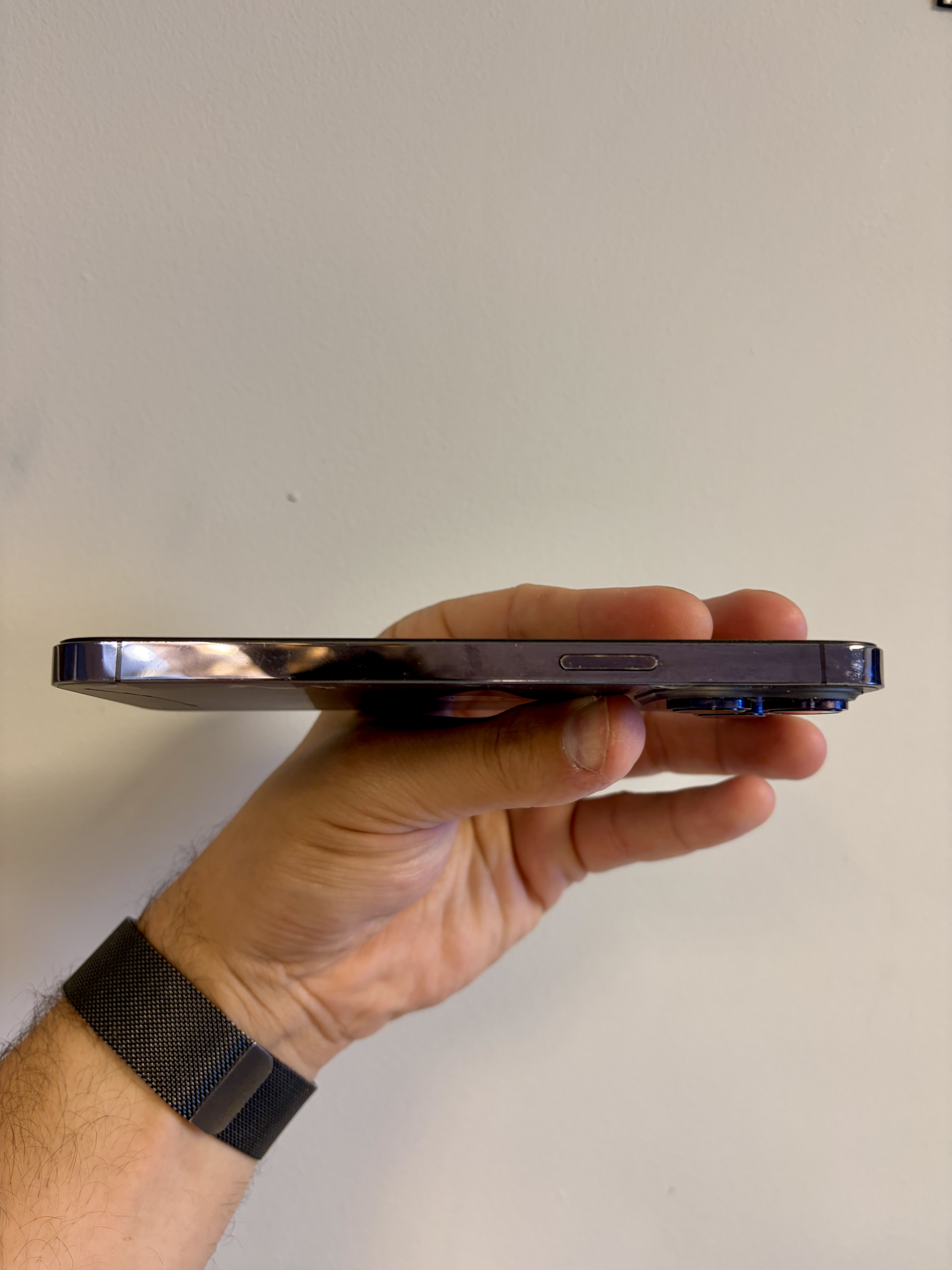 The Apple iPhone 14 Pro Max Purple 256GB 89pc Batt Health Cracked Screen eSIM Conver - Product View 9 available from Rouge Technologies