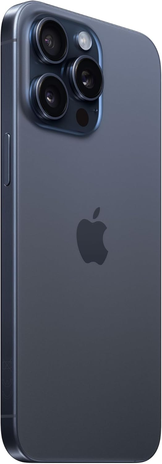 The Apple iPhone 15 Pro Max 256GB Titanium Blue 86 Percent Battery Fully Working - Product View 2 available from Rouge Technologies