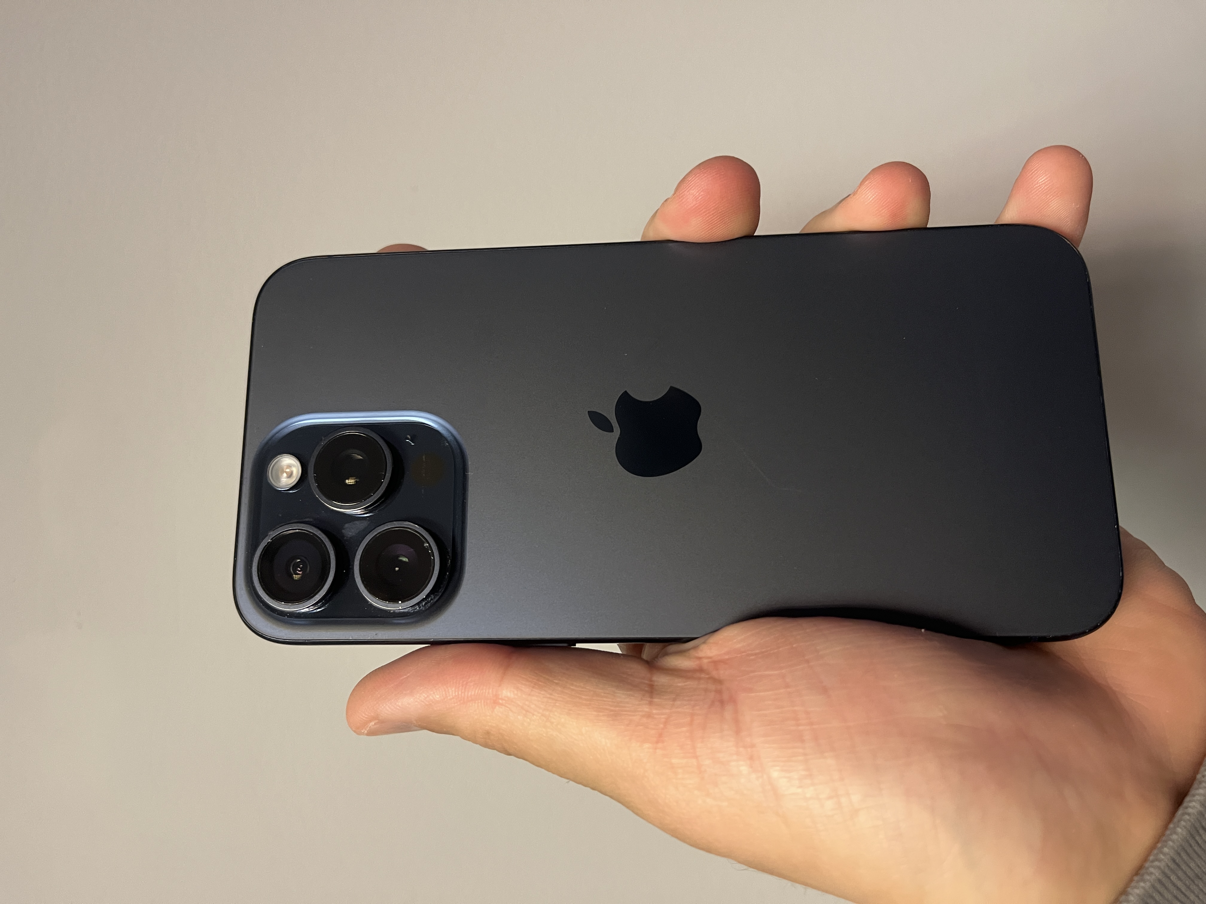The Apple iPhone 15 Pro Max 256GB Titanium Blue 86 Percent Battery Fully Working - Product View 5 available from Rouge Technologies