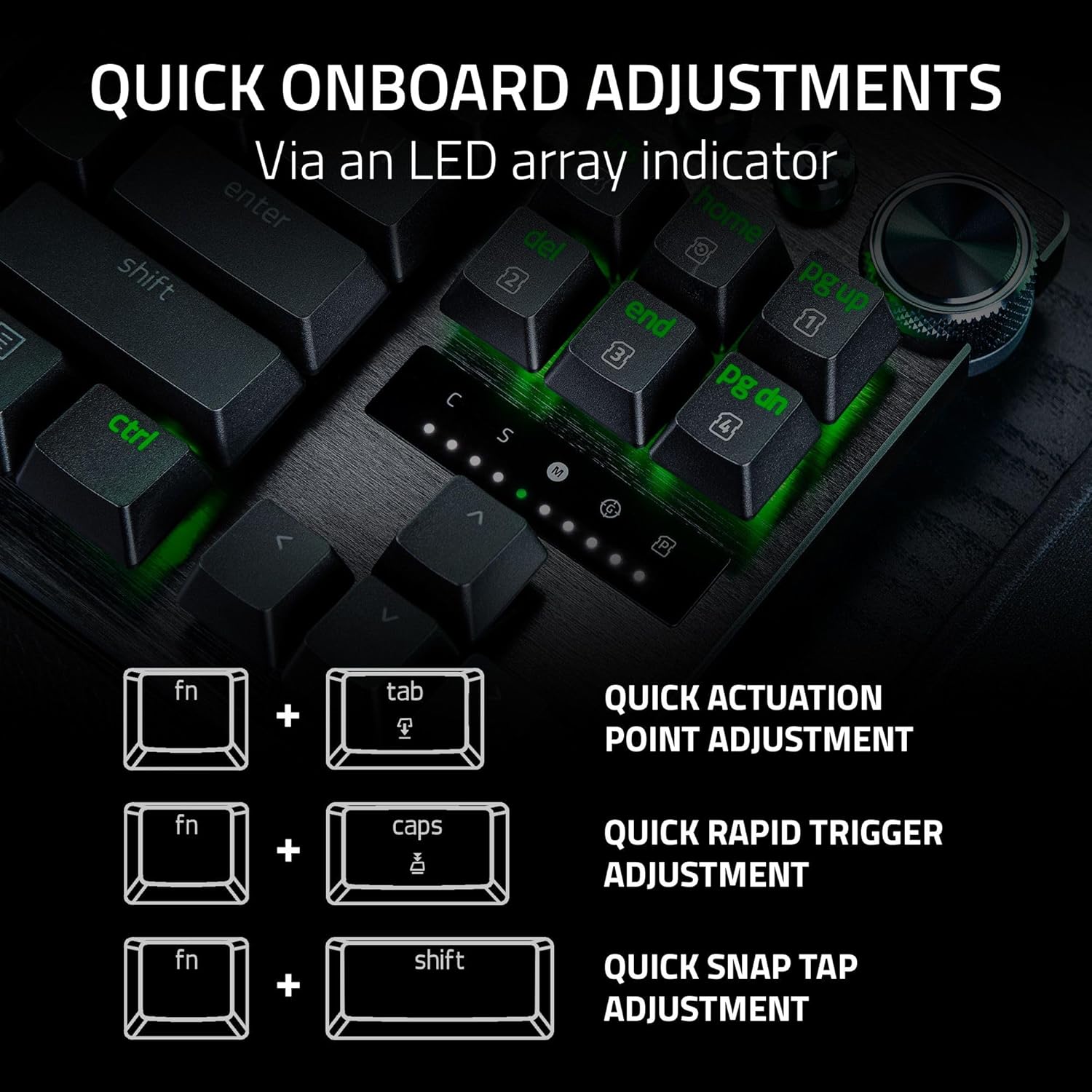 The Razer Huntsman V3 Pro TKL Mechanical PC Gaming Keyboard Black QWERTY US Gen 2 - Product View 7 available from Rouge Technologies