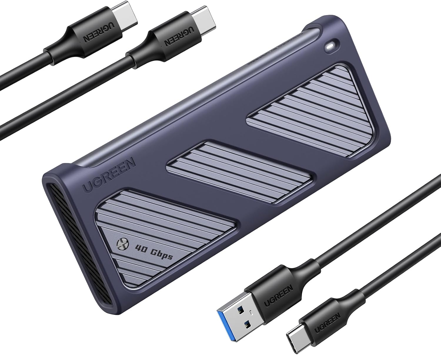The UGREEN 40Gbps M.2 NVMe SSD Enclosure, Compatible with Thunderbolt 4 /USB4 - Product View 1 available from Rouge Technologies