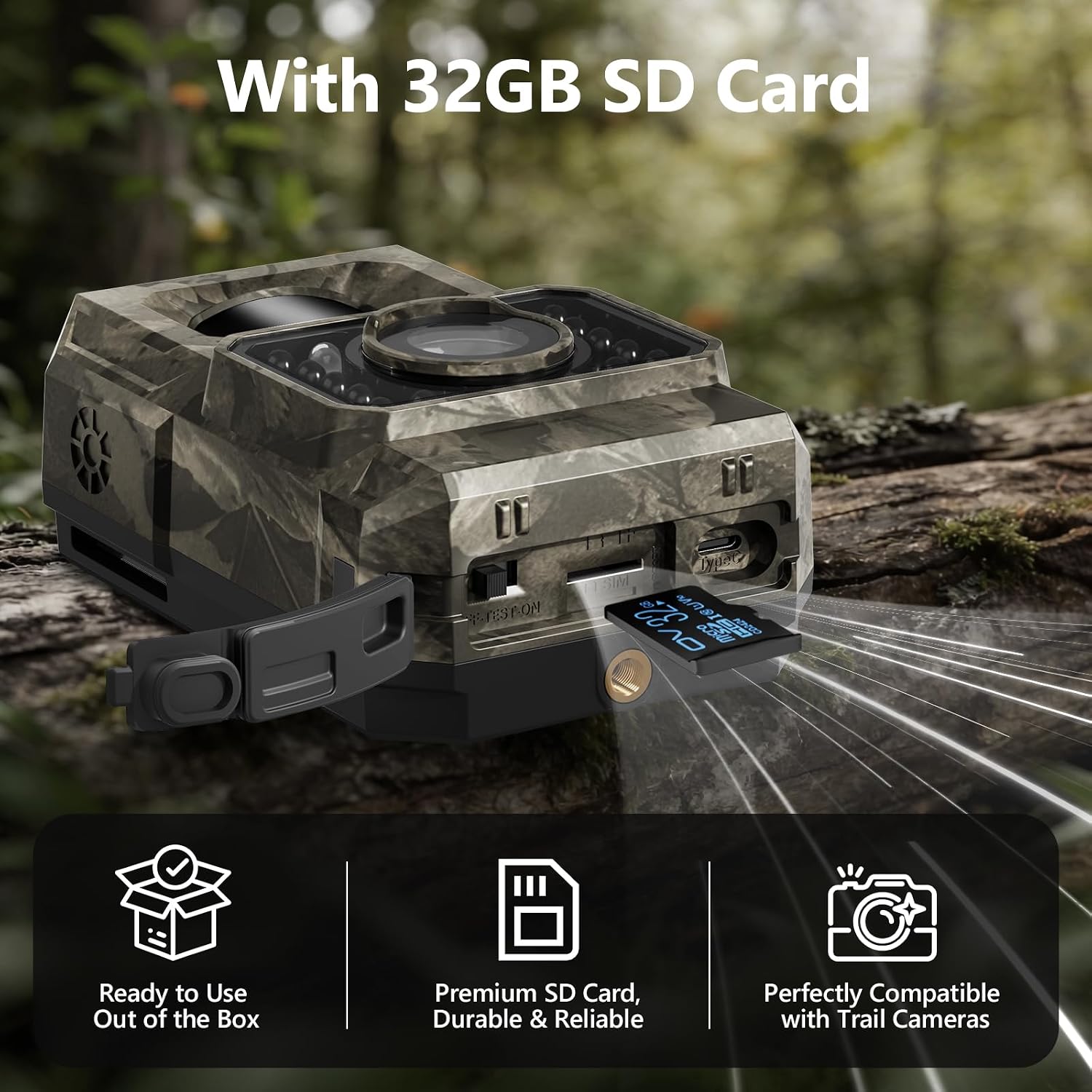 The MAXDONE Wildlife Camera 4K 64MP with Night Vision Motion Activated Brand New - Product View 6 available from Rouge Technologies