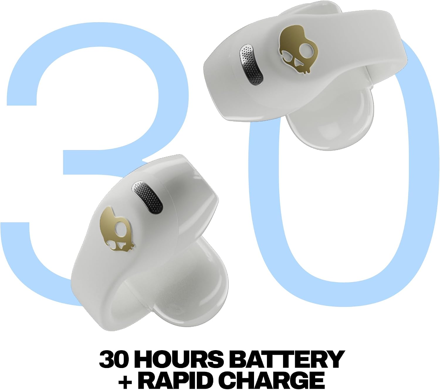 The Skullcandy Push 720 Open Wireless Open-Ear Bluetooth Earbuds Bone Gold Brand New - Product View 3 available from Rouge Technologies