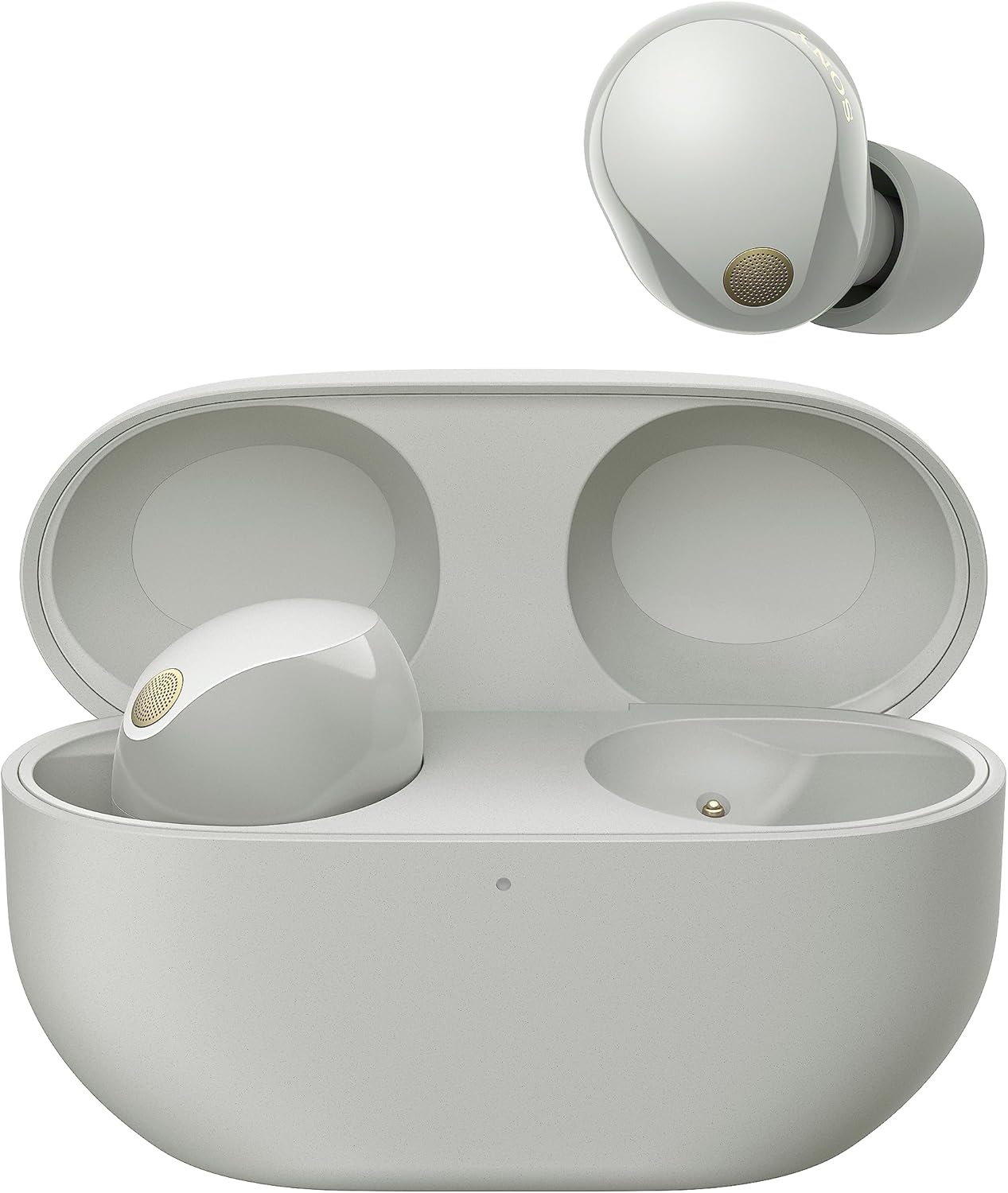 The Sony WF-1000XM5 Wireless Earbuds Bluetooth Headphones ANC Quick Charge White - Product View 6 available from Rouge Technologies