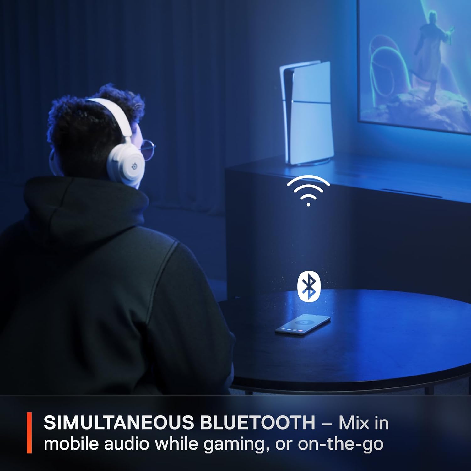 The SteelSeries Arctis Nova 7 Wireless Headset 2.4GHz Bluetooth 38H Battery PC PS5 - Product View 3 available from Rouge Technologies
