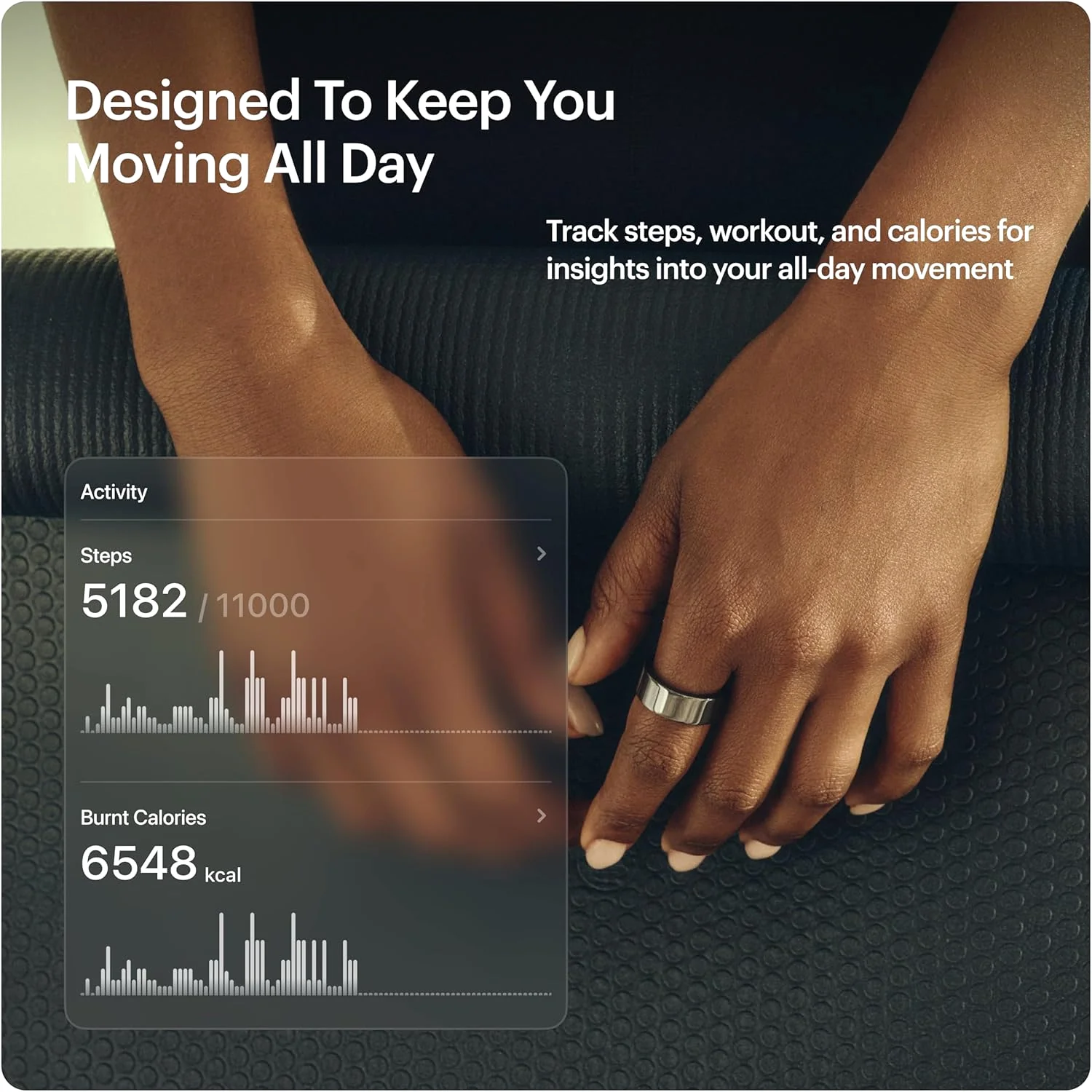 The ULTRAHUMAN Ring AIR - Space Silver - Size 12 - Smart Ring | No Monthly Sub - Product View 6 available from Rouge Technologies