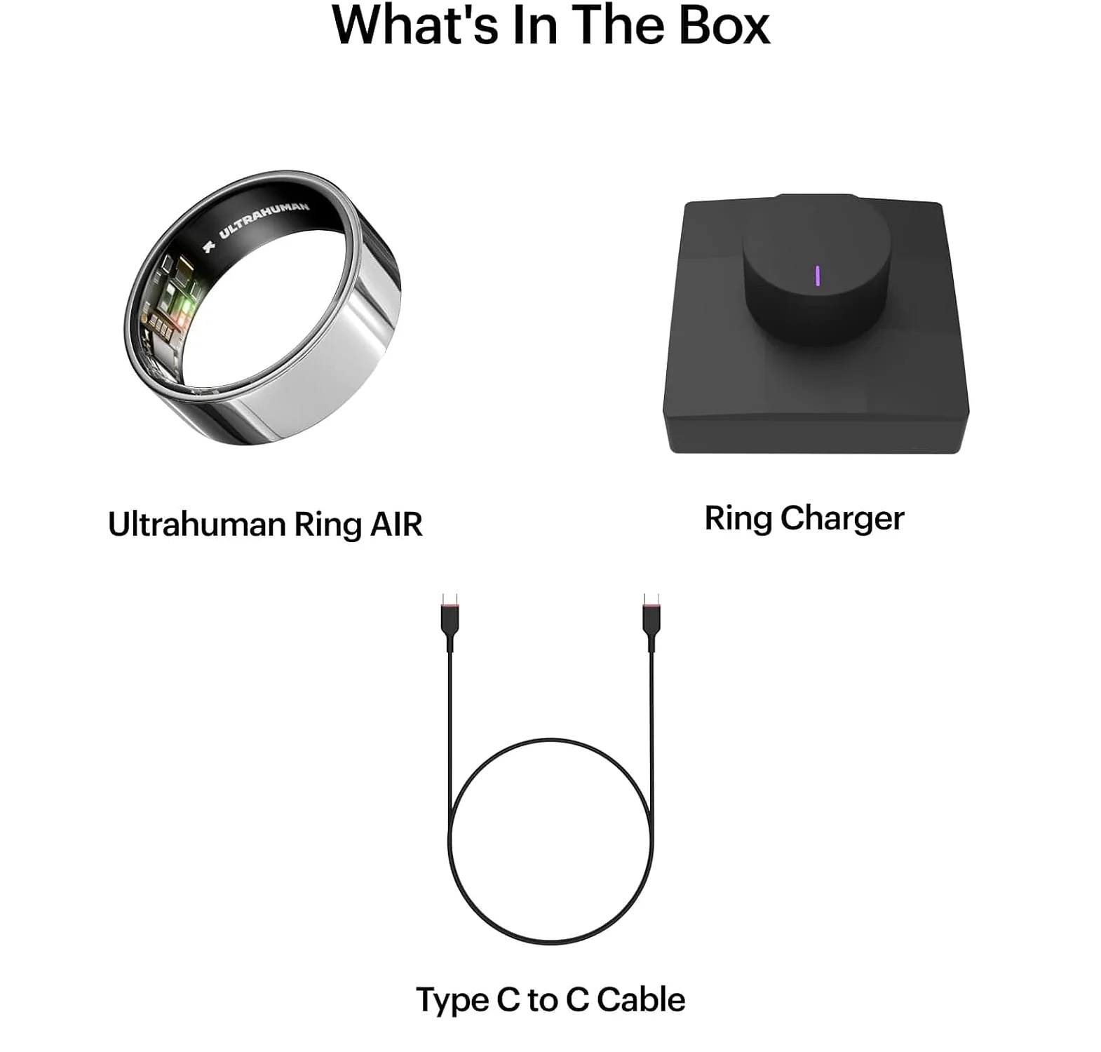 The ULTRAHUMAN Ring AIR - Space Silver - Size 12 - Smart Ring | No Monthly Sub - Product View 8 available from Rouge Technologies