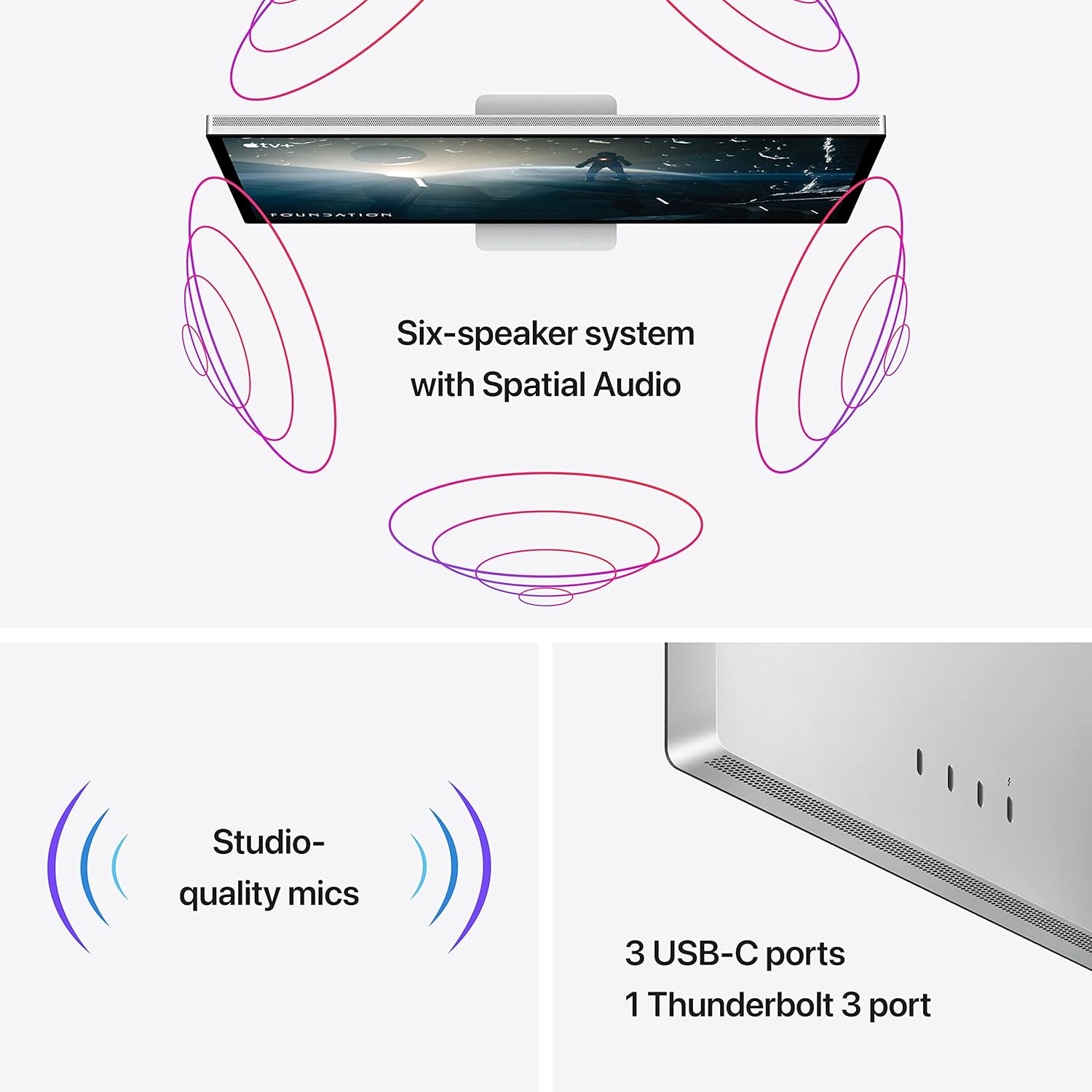The Apple Studio Display 27” 5K Retina Nano-Texture Glass Tilt-Adjustable Stand - Product View 3 available from Rouge Technologies