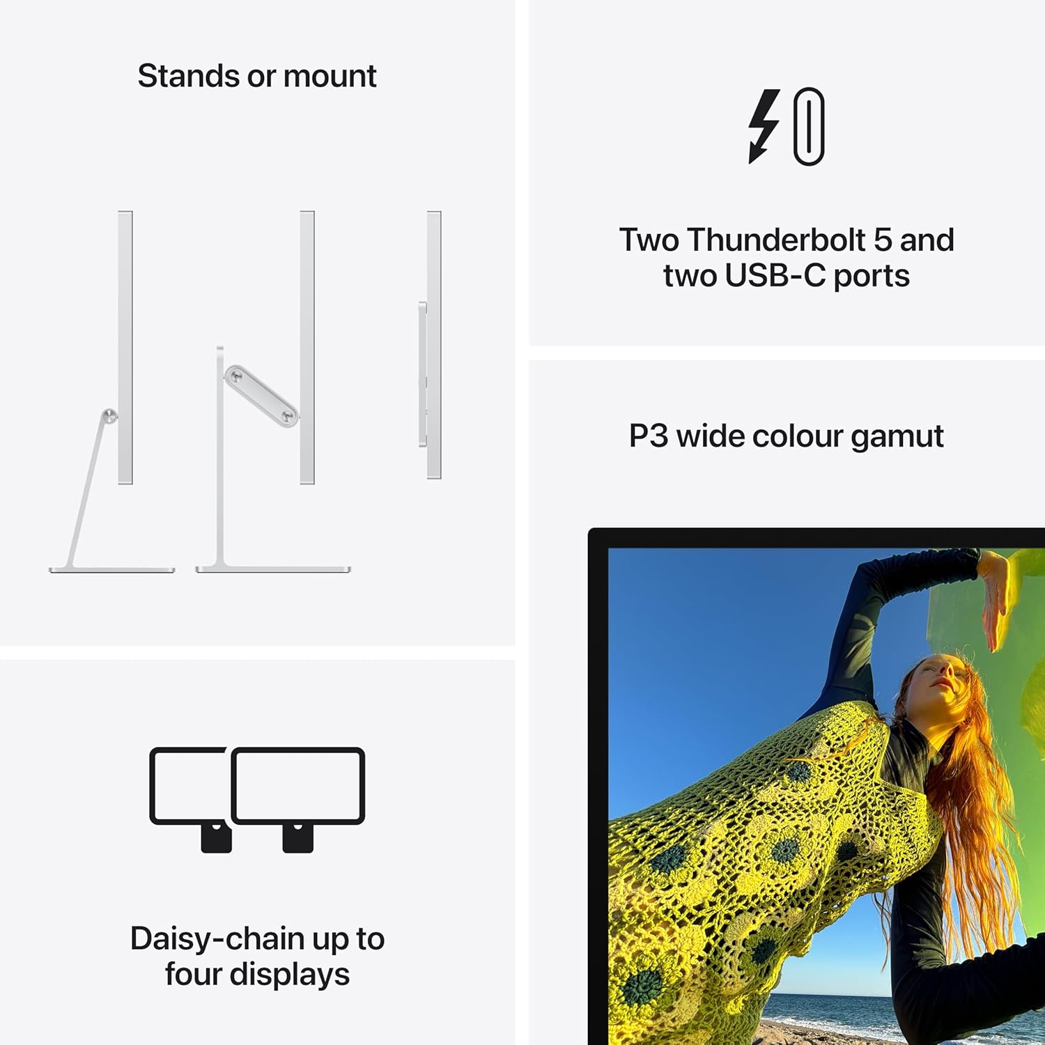 The Apple Studio Display 27” 5K Standard Glass Tilt-Adjustable Stand 600 Nits - Product View 5 available from Rouge Technologies
