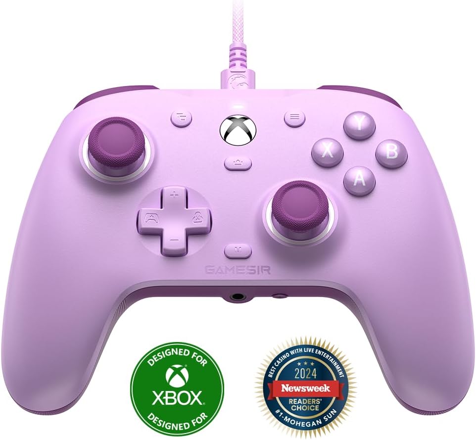 The GameSir G7 SE Purple Wired Controller for Xbox Series X S One PC Plug and Play - Product View 1 available from Rouge Technologies