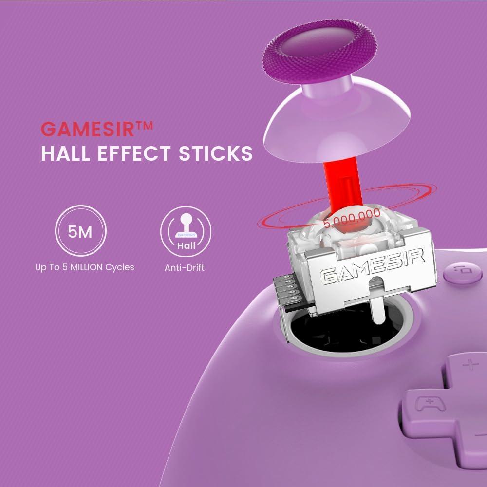 The GameSir G7 SE Purple Wired Controller for Xbox Series X S One PC Plug and Play - Product View 2 available from Rouge Technologies