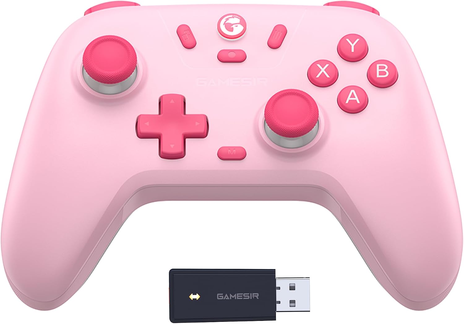 The GameSir Nova Lite Pink Wireless PC Switch iOS Android Controller Device Only - Product View 1 available from Rouge Technologies