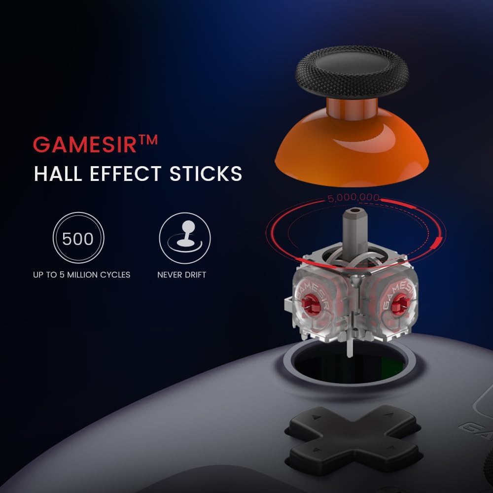 The GameSir Nova Lite Black Wireless Game Pad PC Switch iOS and Android - Product View 2 available from Rouge Technologies
