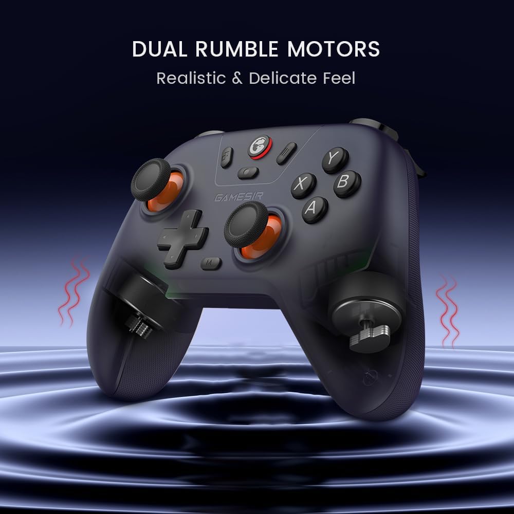 The GameSir Nova Lite Black Wireless Game Pad PC Switch iOS and Android - Product View 3 available from Rouge Technologies