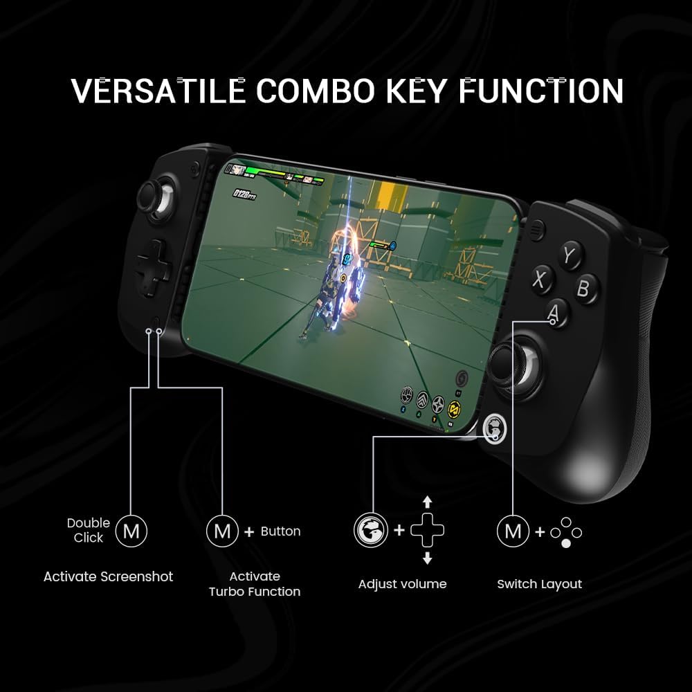 The GameSir X5 Lite Android Mobile Gaming Controller Hall Effect USB C Black - Product View 9 available from Rouge Technologies