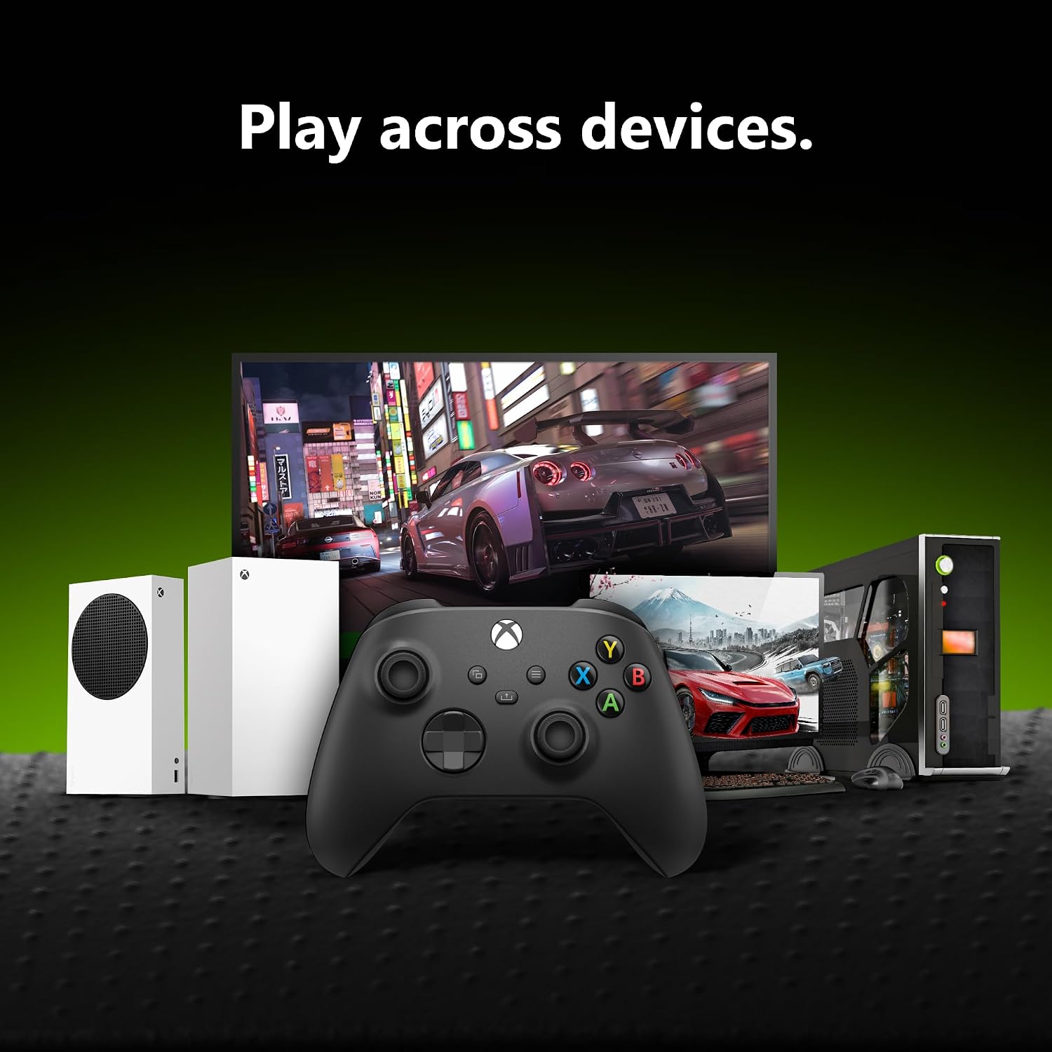 The Xbox Wireless Controller Carbon Black Series X S One PC Windows Brand New - Product View 4 available from Rouge Technologies