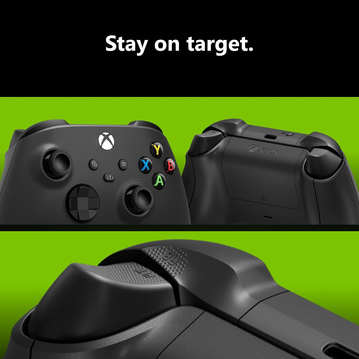 The Xbox Wireless Controller Carbon Black Series X S One PC Windows Brand New - Product View 5 available from Rouge Technologies