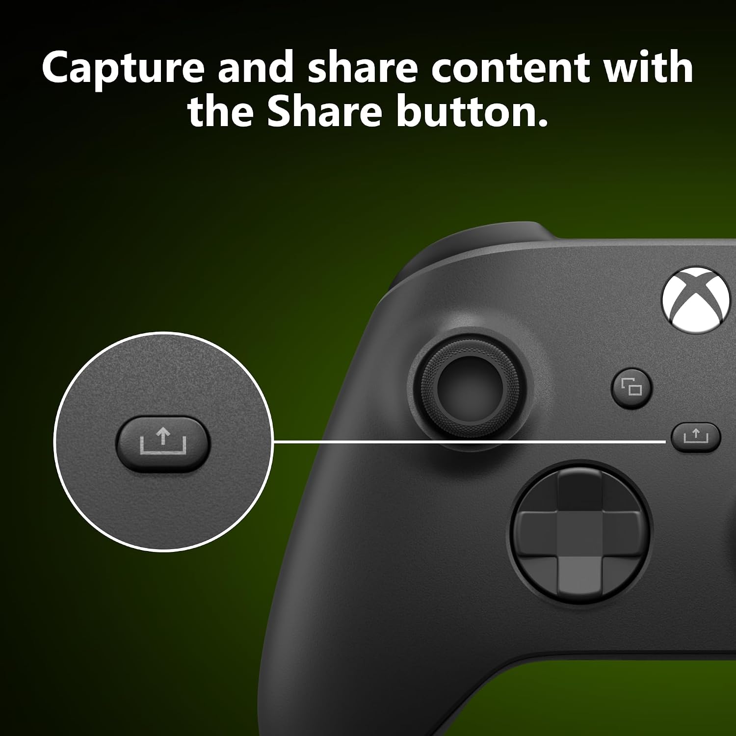 The Xbox Wireless Controller Carbon Black Series X S One PC Windows Brand New - Product View 6 available from Rouge Technologies