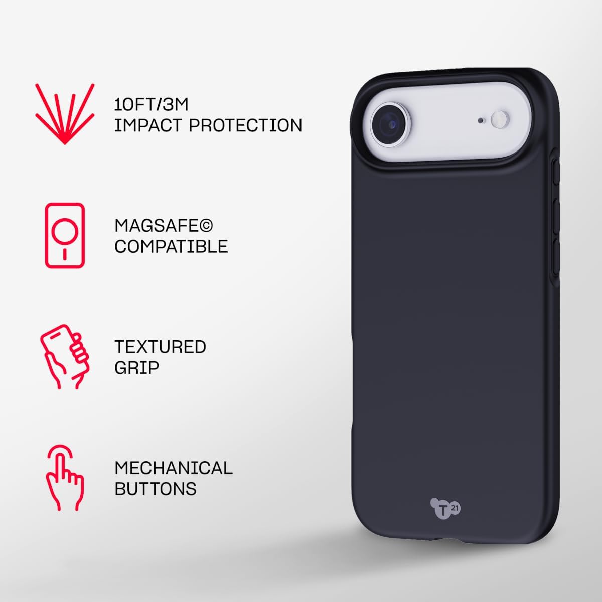 The Tech21 EvoLite MagSafe iPhone 17 Air New Case 10ft Drop Protection Slim Cover - Product View 9 available from Rouge Technologies