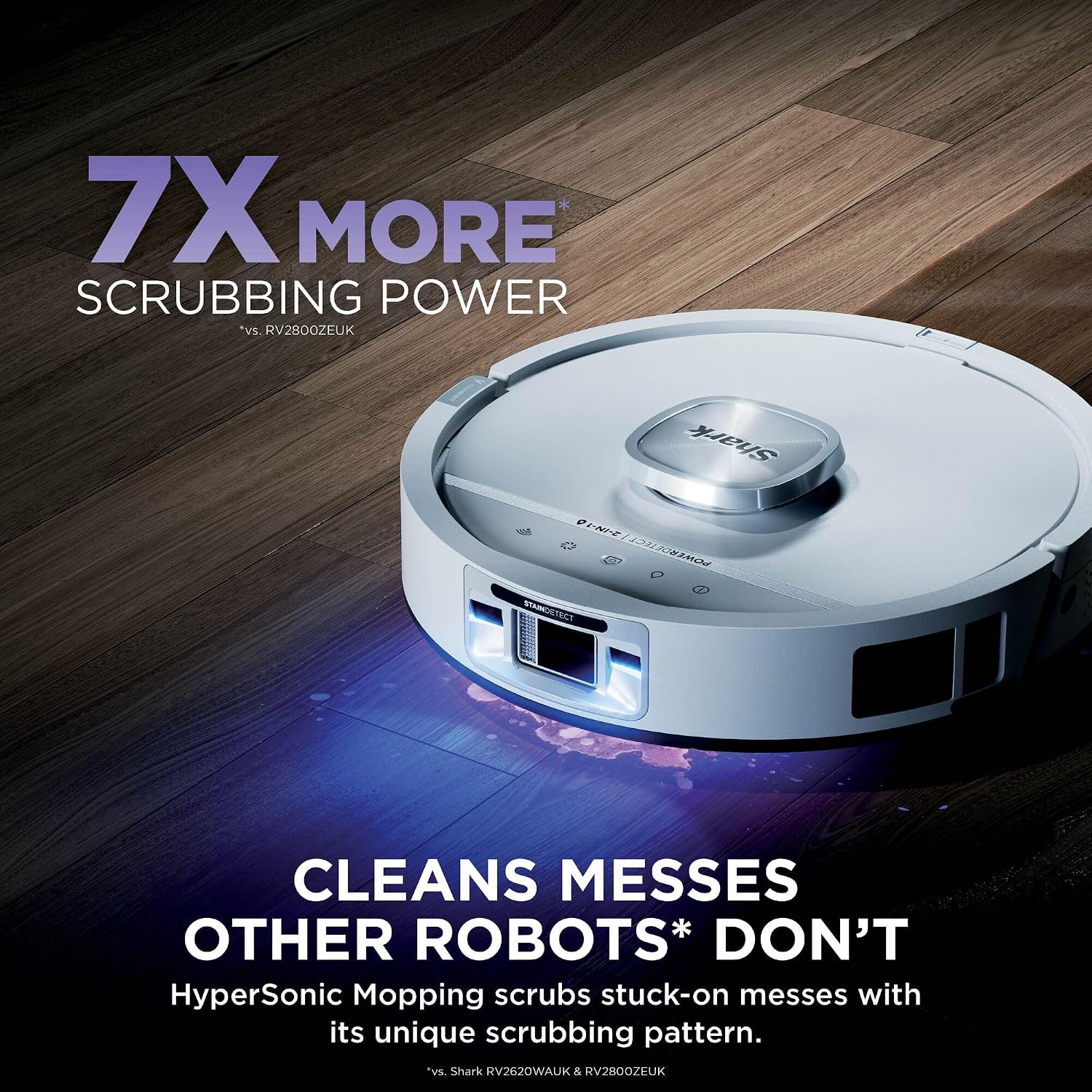 The Shark PowerDetect UV Reveal Robot 2 in 1 Mop Vacuum White AV3010XEUKWH - Product View 4 available from Rouge Technologies