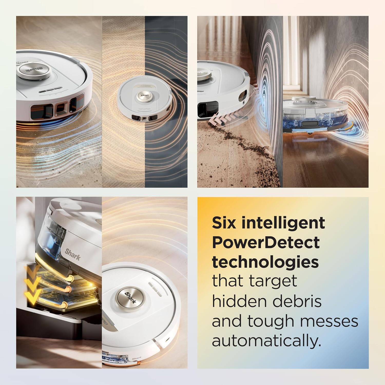 The Shark ThermaCharged PowerDetect Wet Dry Robot Vacuum White Gold AV2920XEUKWH - Product View 3 available from Rouge Technologies