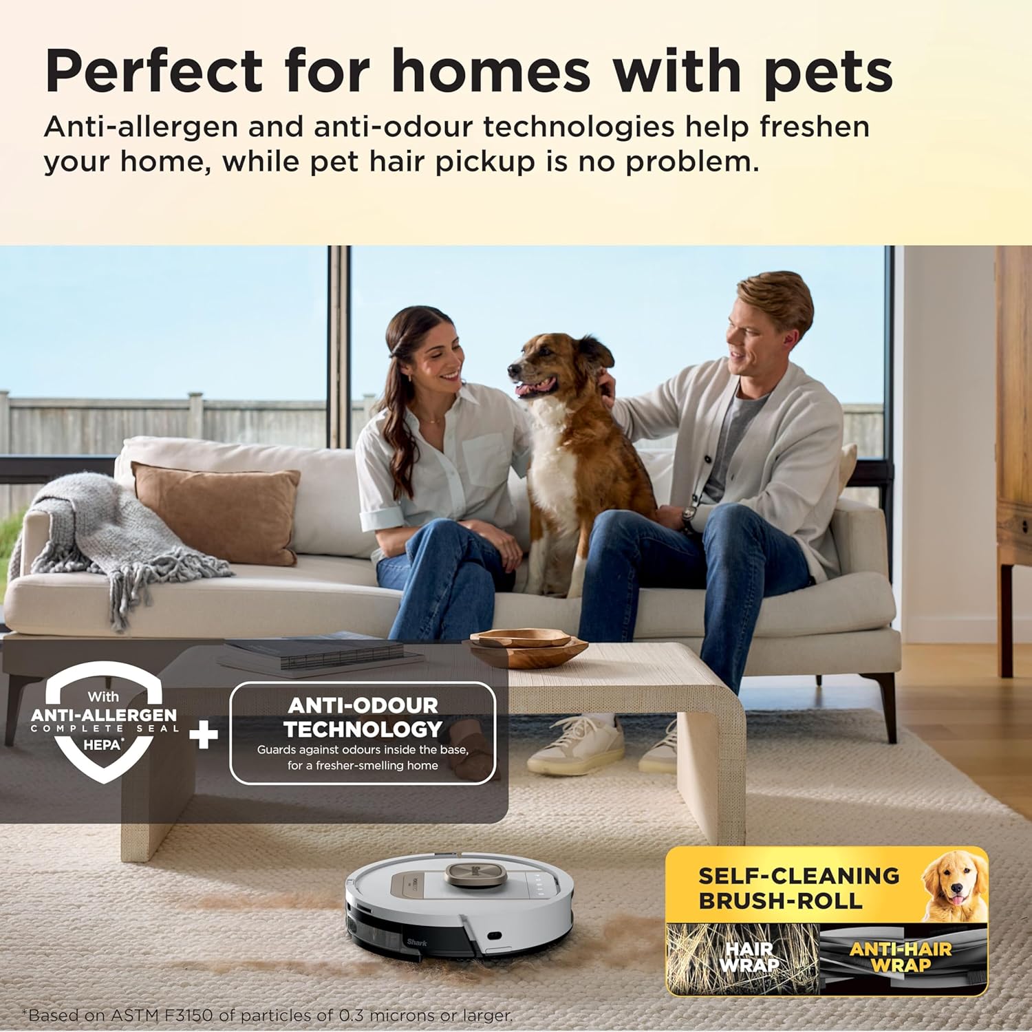 The Shark ThermaCharged PowerDetect Wet Dry Robot Vacuum White Gold AV2920XEUKWH - Product View 8 available from Rouge Technologies