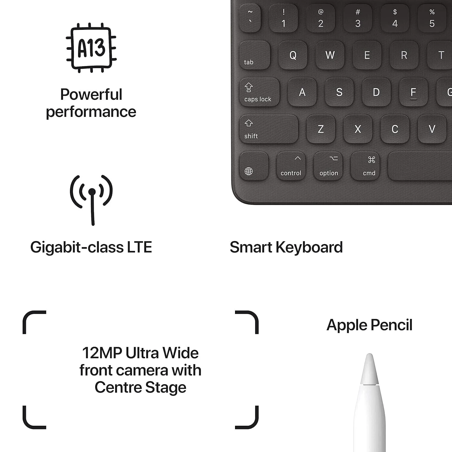 The Apple iPad 9th Gen. 256GB, Wi-Fi + Cellular (Unlocked), 10.2 in - Space Grey - Product View 4 available from Rouge Technologies