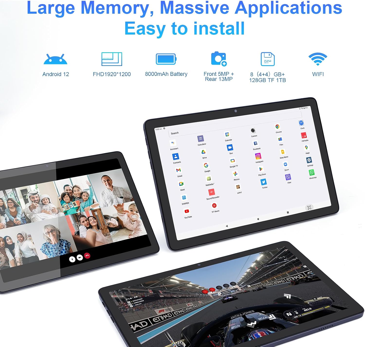 The C Idea 10.1inch Tablet Android Tablet PC FHD Screen 8MP+13MP Camera 5H Battery - Product View 1 available from Rouge Technologies