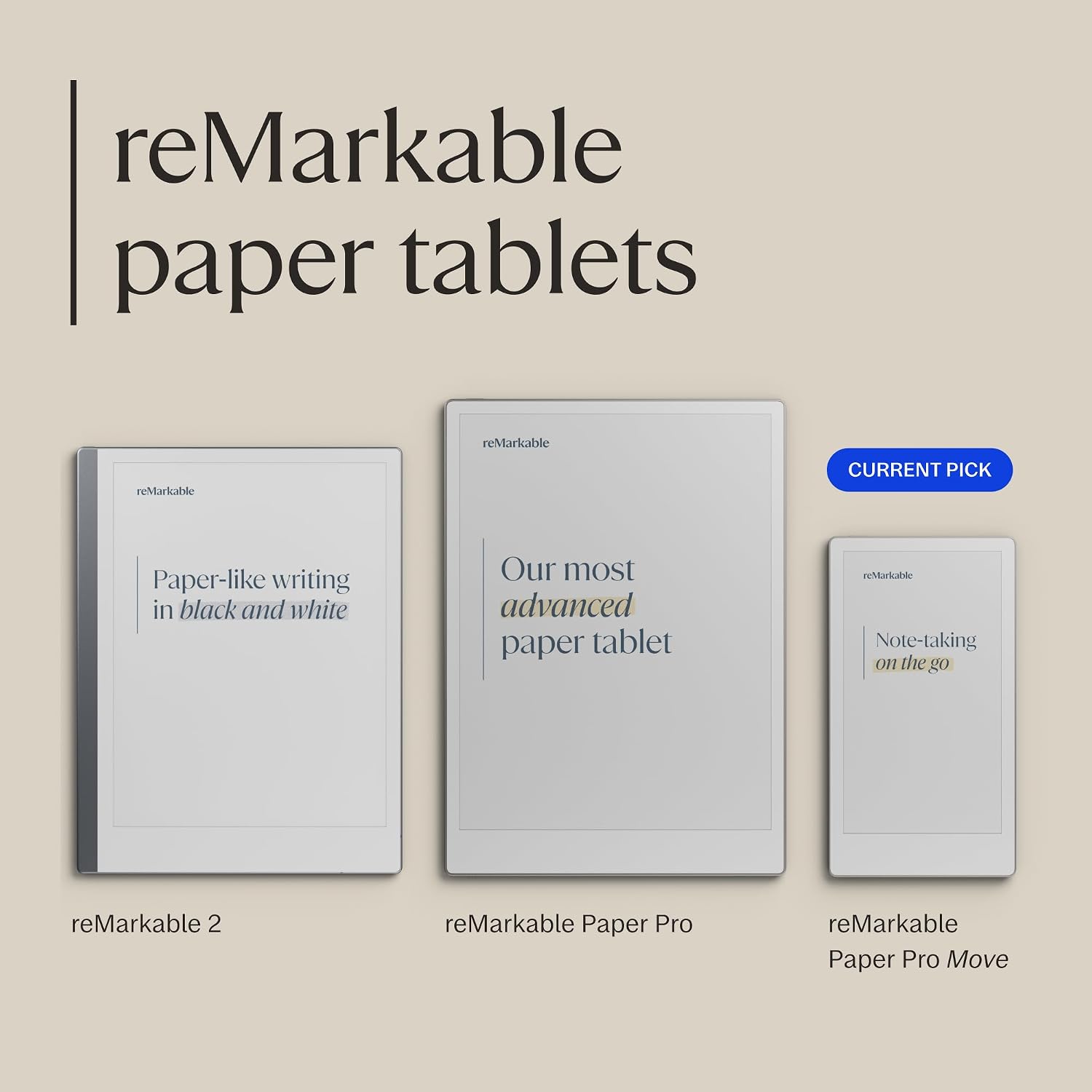 The reMarkable Paper Pro Move Portable Tablet 7.8 Marker Plus and Basalt Book Folio - Product View 10 available from Rouge Technologies
