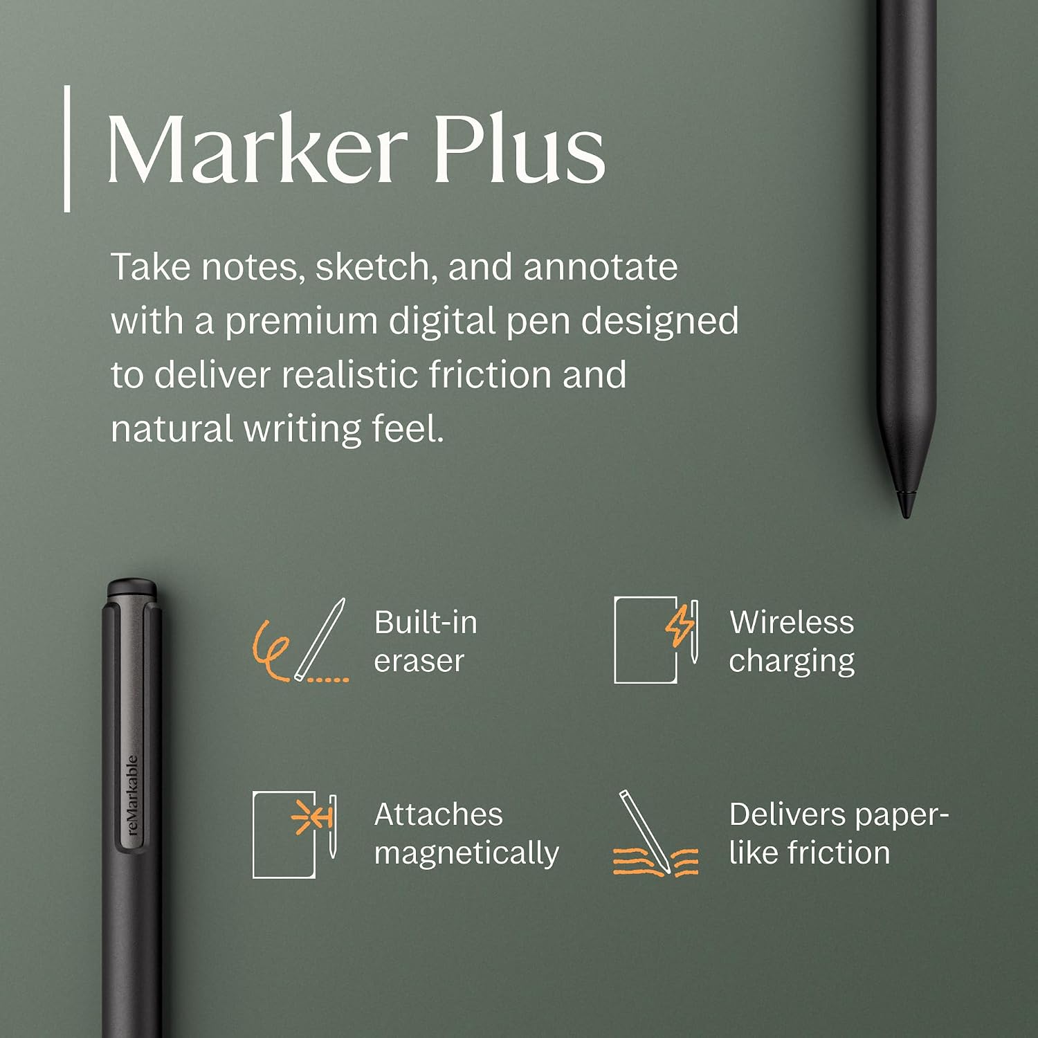 The reMarkable Paper Pro Move Portable Tablet 7.8 Marker Plus and Basalt Book Folio - Product View 12 available from Rouge Technologies