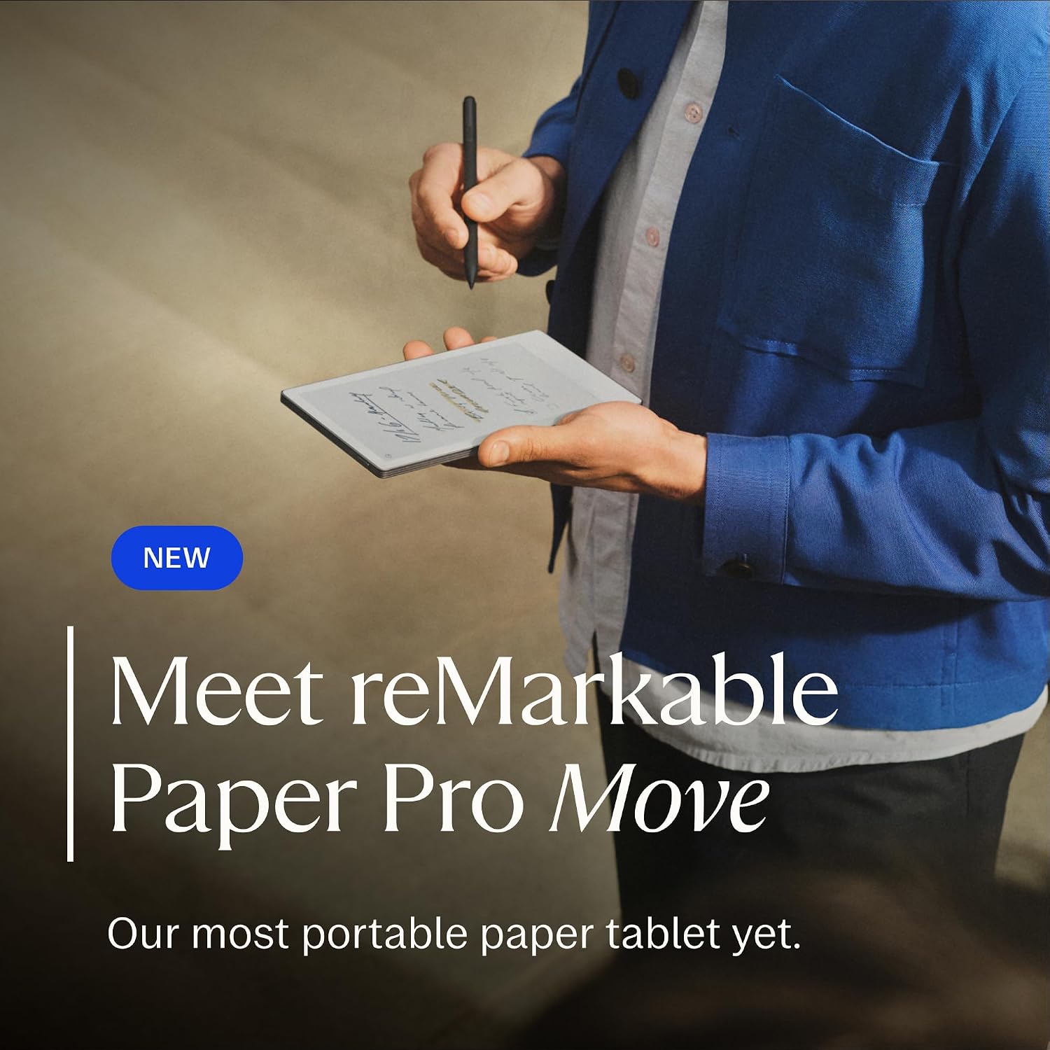 The reMarkable Paper Pro Move Portable Tablet 7.8 Marker Plus and Basalt Book Folio - Product View 3 available from Rouge Technologies